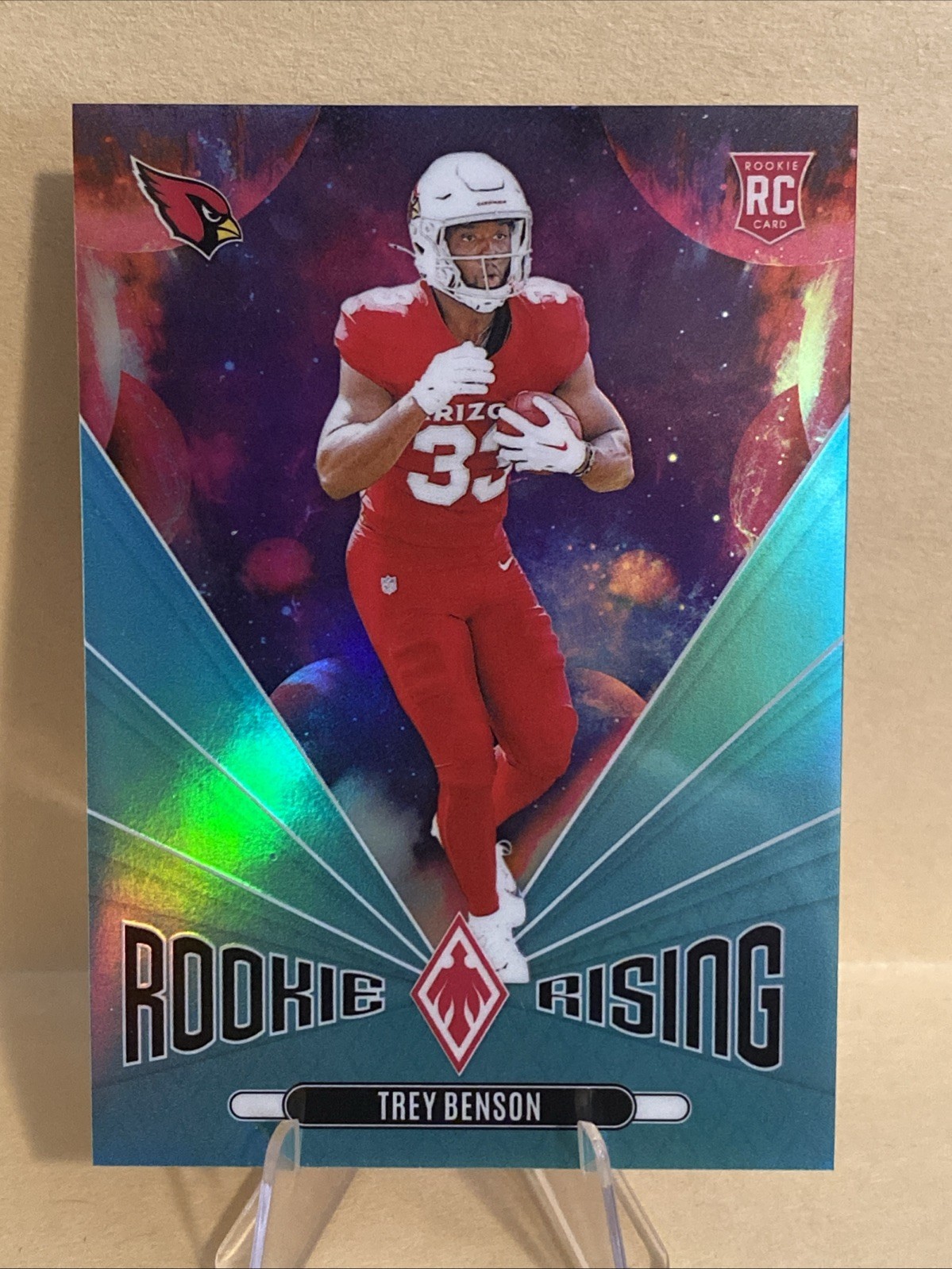 2024 Panini Phoenix - Rookie Rising Trey Benson #RR-TBN Teal /40 (RC)