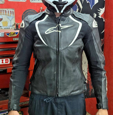 Alpinestars Stella Jaws Perforated Womens Leather Jacket (12US