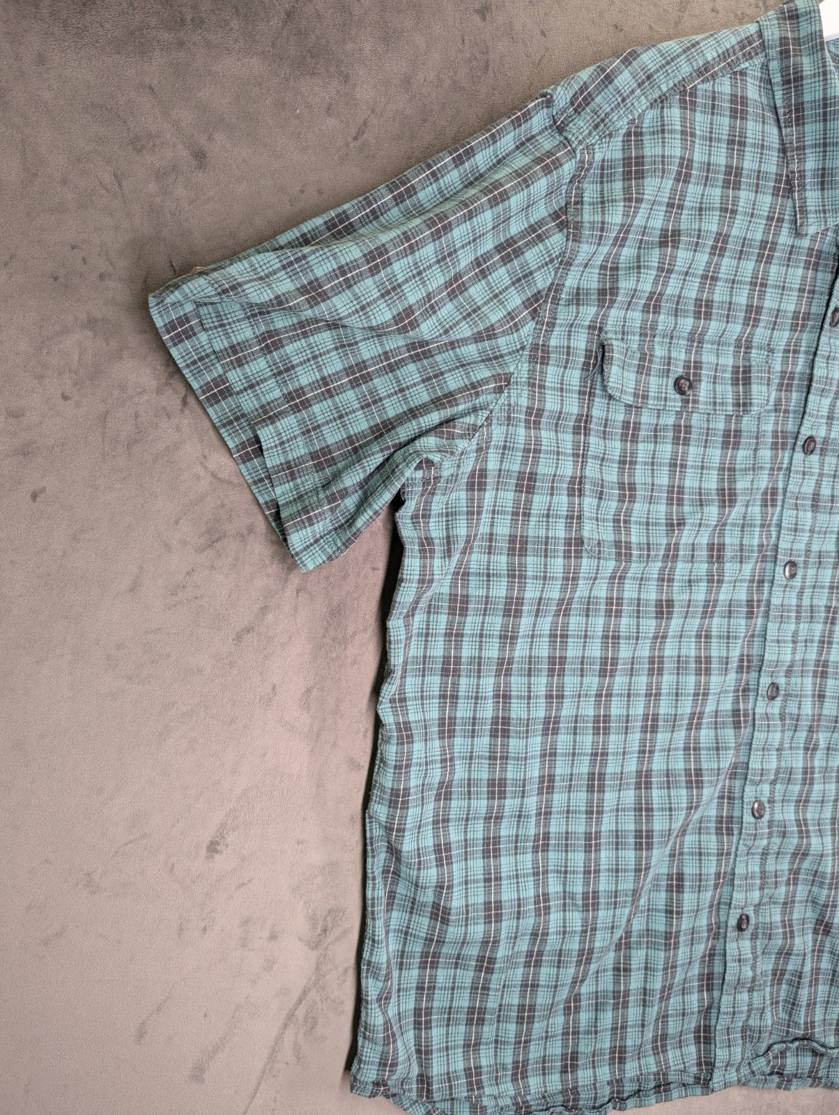 Lee Men's Classic Plaid Shirt Size 2XL Short Sleeve Cotton Stretch Button Up USA image 4