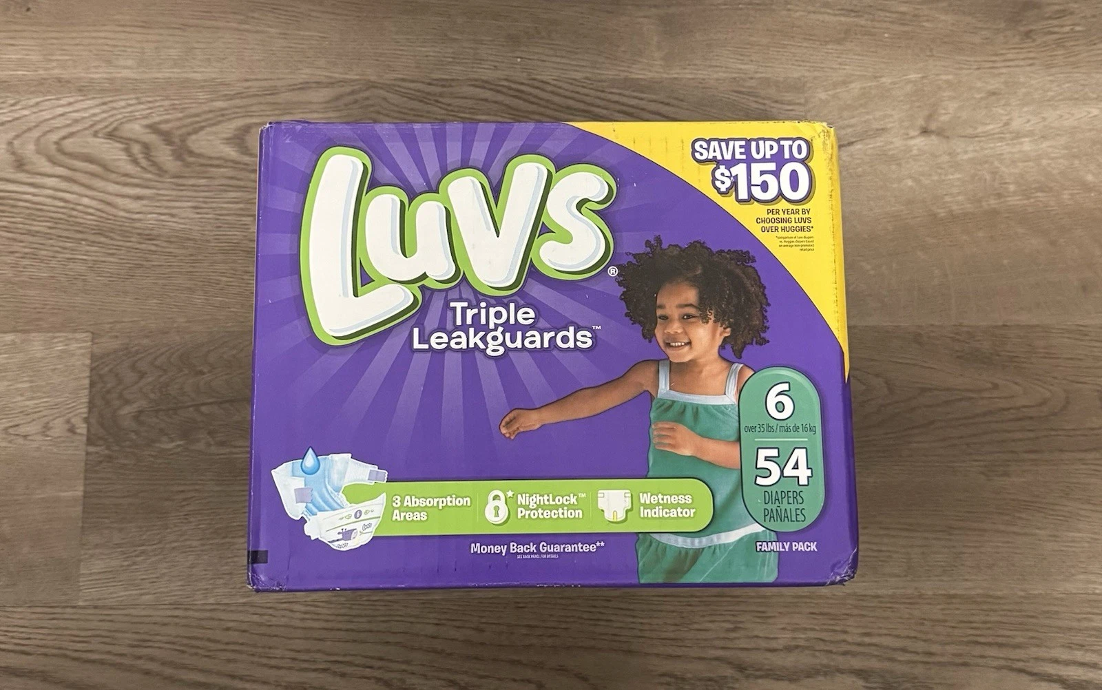 VINTAGE LUVS SIZE 6 54 COUNT