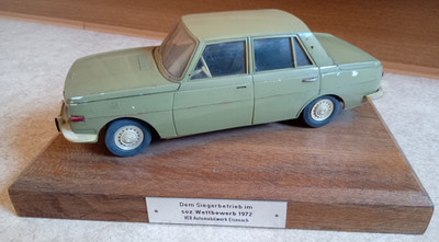 DDR Ehrengeschenk VEB Wartburg Werke Eisenach beste Werkstätte 1972