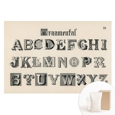 High Quality Non-Woven Wall Mural Decorative Retro Letters In A Classic Style