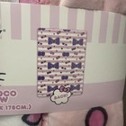 New Hello Kitty Pink & Purple Bow Striped Reversible Coco Plush Throw Blanket — photo 4