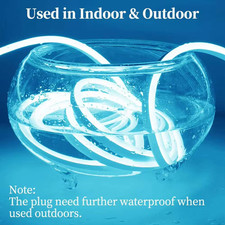 12v Dc Led Neon Strip Light 6mm Narrow Rope Flex Silicon Tube Blue 1m