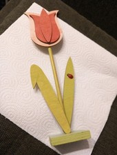 Deko  Holz  Blume