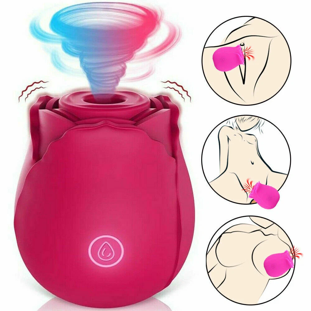 Rose Sucking Vibrator Clit Sucker Female Dildo G spot Massager Sex Toy for Women eBay