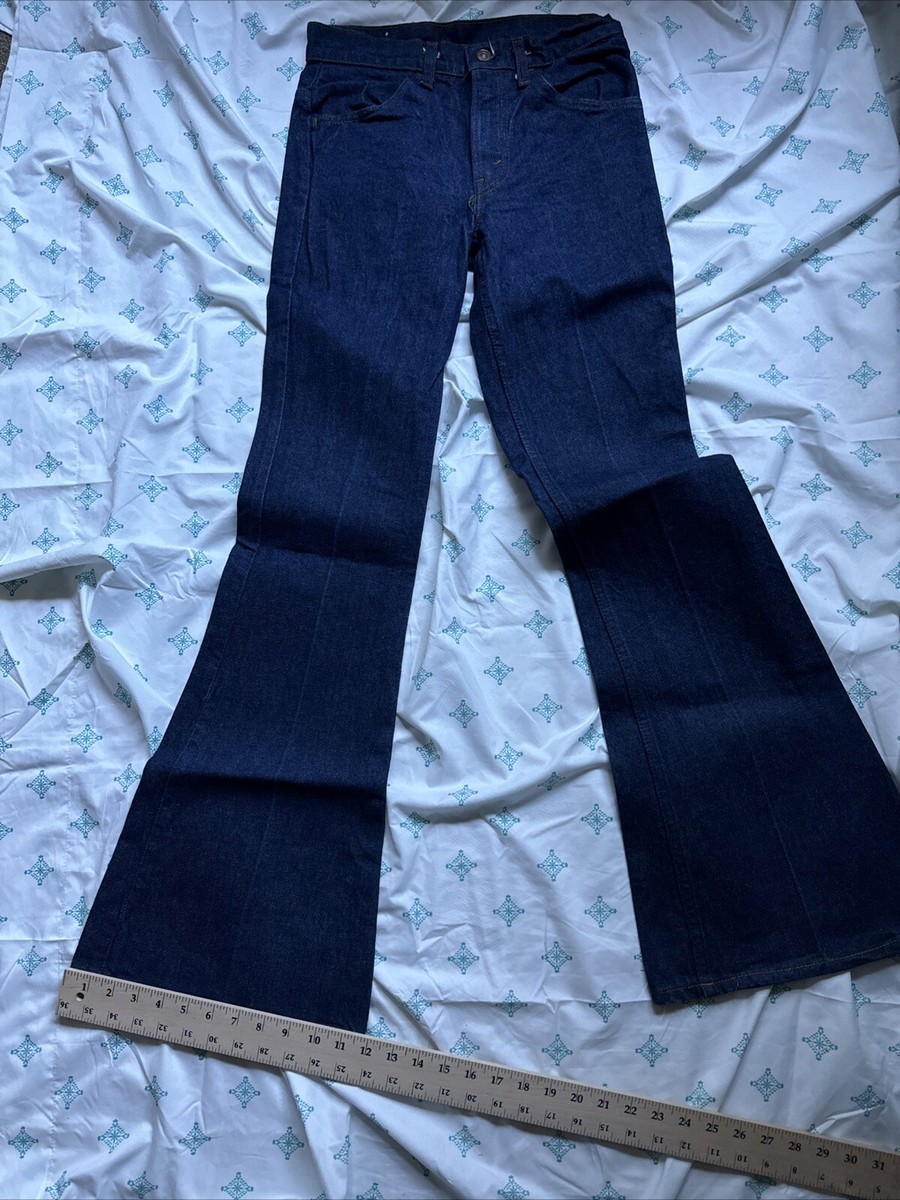 VINTAGE 70s 80s Orange Tab Levis Big Bell Bottom Jeans 684