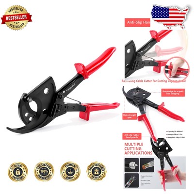 Ergonomic Heavy Duty Ratchet Wire Cutter for Efficient Electrical Cutting