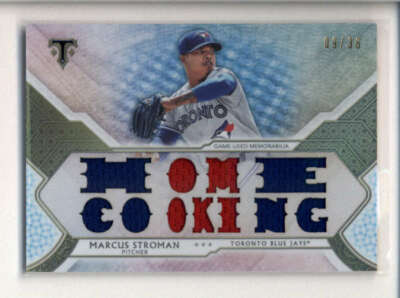 MARCUS STROMAN 2018 TRIPLE THREADS 11-PC GAME USED WORN JERSEY #09/36 AK2762