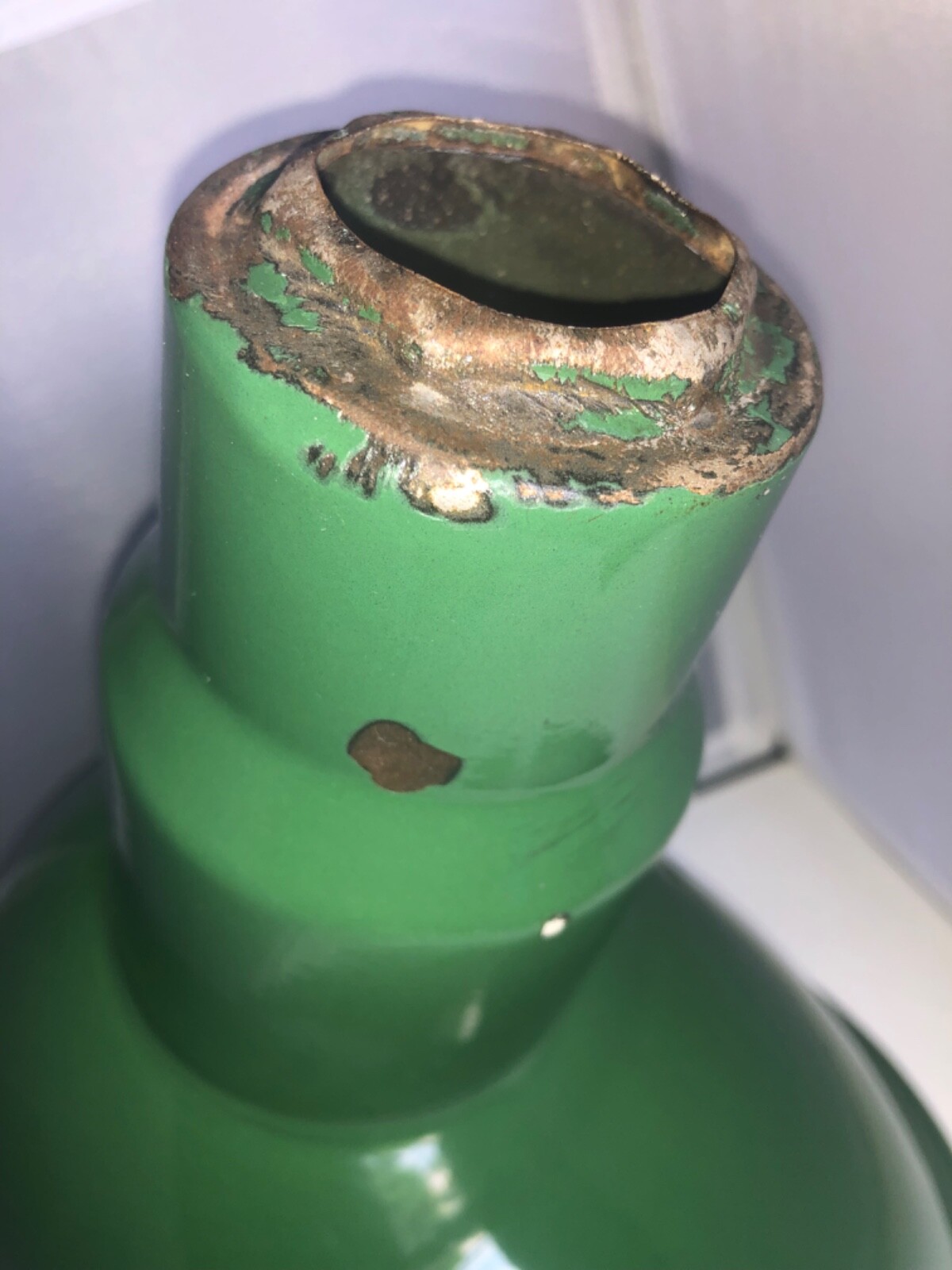 PRISTINE 1940s 50s IVANHOE Vintage Gas Station Pump Lamp Shade