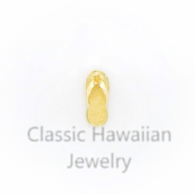 14MM MASSIV 14K GELBGOLD HAWAIIANISCHER Slipper ZIERLICHER CHARM ANHÄNGER Flipflop