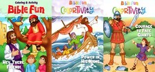 Bible Fun - Read and Color - Coloring  Activity Book - Set of 3 Books v9