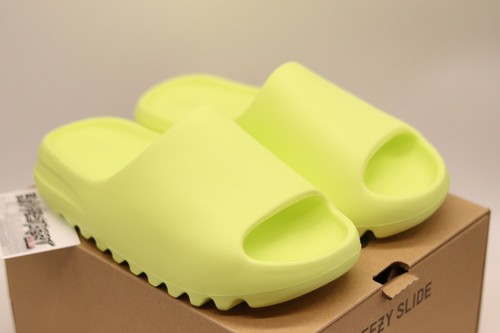 Adidas Yeezy Slides Green Glow | Size UK5 6 7 9 | Soot Sliders Slip on Volt  | eBay
