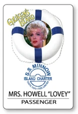 MRS HOWELL GILLIGANS ISLAND S.S. MINNOW NAME BADGE HALLOWEEN COSPLAY MAGNET BACK