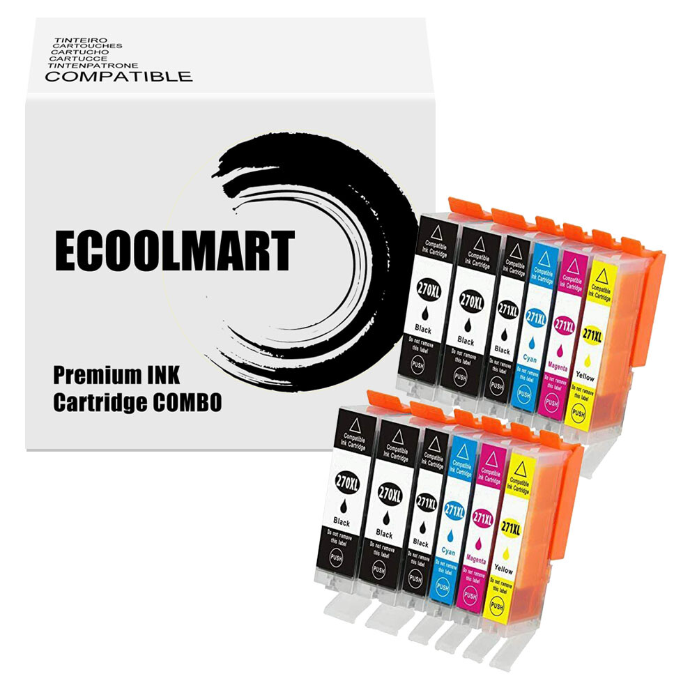 12PK Ink Cartridges for PGI-270XL CLI-271XL Pixma MG5720 MG5721 MG7720 MG6820