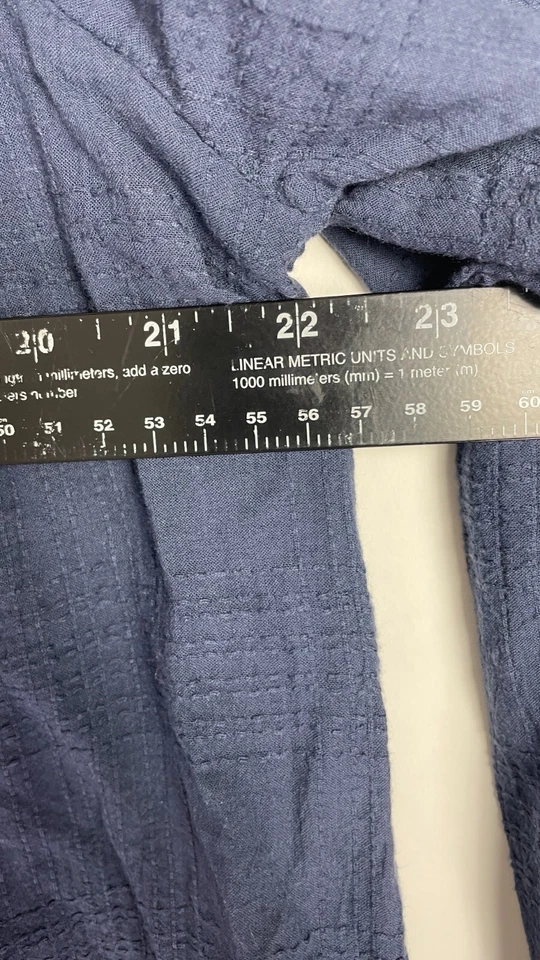 Blusa Top Campesina Jessica Simpson Mujer Cuello en V Manga Larga Azul Talla Grande 1X Foto 3 de 4