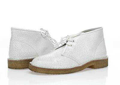 Tory Burch Bergen Women's white crackled leather desert boots sz. 7 M