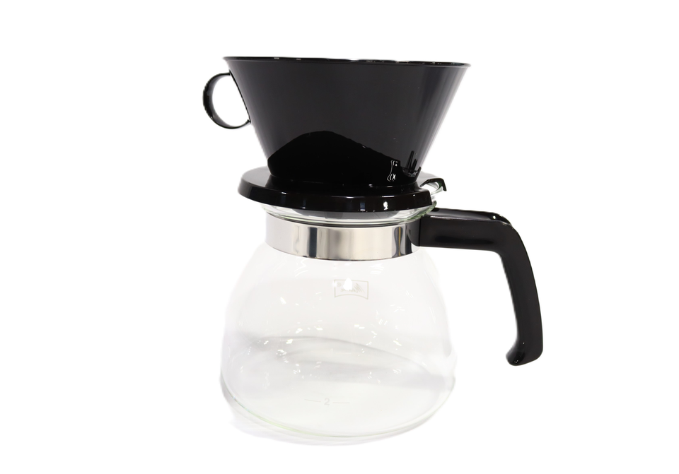 Melitta(r) PourOver Brewer 6 Cup Cone Coffee Maker with Glass Carafe