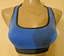 Women's Wire Free Criss Cross Back Support Sports Bra Blue/Gray SZ Small New