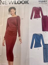 New Look Sewing Pattern Ruched Top and Skirt Co-ord Plus Size UK 10-22 Modern