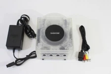 Nintendo Gamecube Clear Transparent White Console & AC AV NTSC-U/C DOL-001 LED