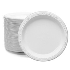 1000 x Plastic Party Plates 7" 9" 10" White Reusable Plate Dinner Camping Party