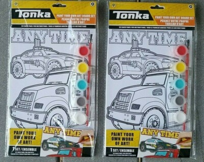 Lot of 2 Tonka Trucks ~ Paint Your Own Art Board Set ~ Art Board 5 ...