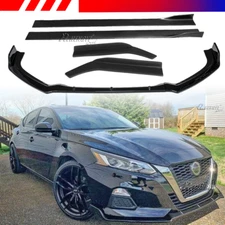 For Altima 2019-2022 Gloss Black Front Bumper Lip Side Skirt Rear Aporn Spat