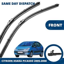 Front Windscreen 26" 26" Flat Aero Wiper Blades For Citroen Xsara Picasso 05-08