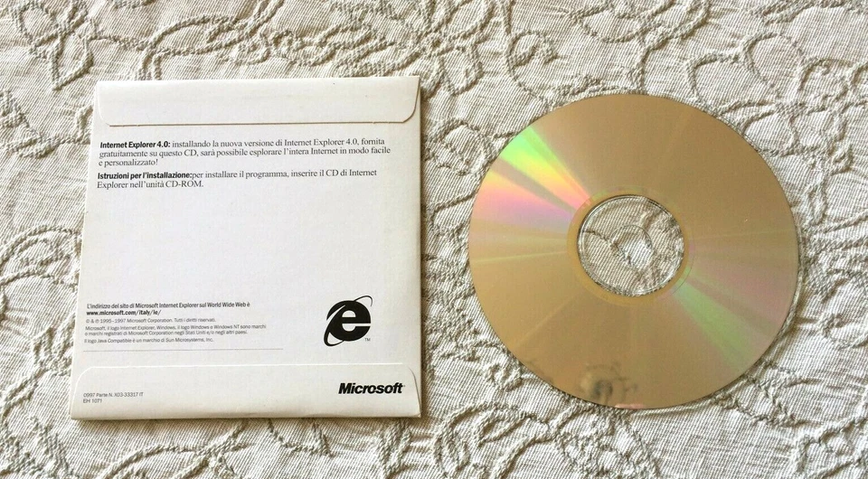 MICROSOFT INTERNET EXPLORER 4.0 WINDOWS 95 / NT SOFTWARE VINTAGE CD ROM BROSWER - Imagen 2 de 2