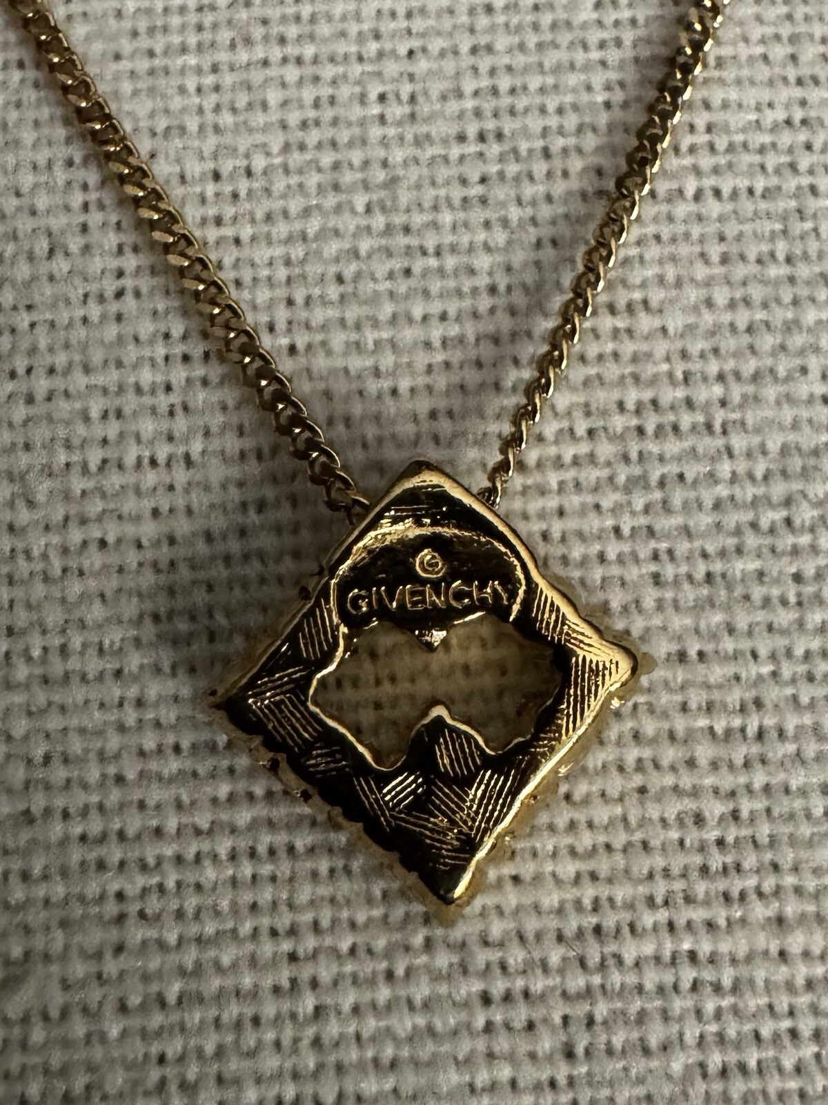 GIVENCHY Authentic Logo Rhinestone Crystal Gold “… - image 14