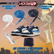 AJ 1 OBSIDIAN Shoe Laces replacement for jordan 1 OG, UNC LACES, NAVY BLUE LACE