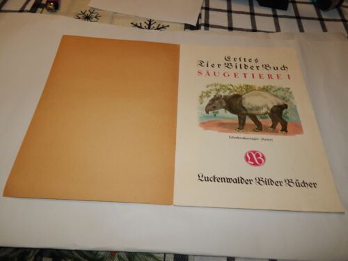 Antique German Childrens Book SierBilderbuch Gaugetiere Soft Cover - Bild 2 von 6