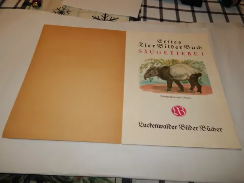 Antique German Childrens Book SierBilderbuch Gaugetiere Soft Cover - 第 2 张/共 6 张