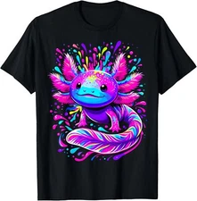 Axolotl Beautiful Colorful Art Axolotl T-Shirt