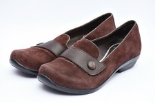 Dansko 5610450278 Olena Shoes Brown Suede Leather Slip On Loafers Shoes Sz 39