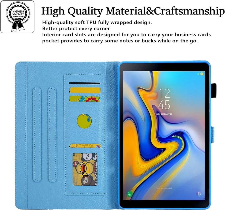 PU Leather Card Slot Case For Samsung Galaxy Tab A7 10.4" 2020 SM-T500/T505/T507 - Image 4 of 4