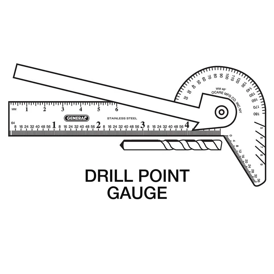 Pocket-Sized 6-In-1 Multi Use Ruler and Gauge #16ME with 4-Inch Ruler and Etc... - Image 2 of 4