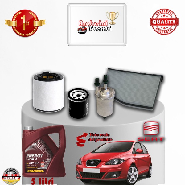 Wartungsset Filter + ÖL Seat Altea 1.6 75KW 102PS Ab 2009-image