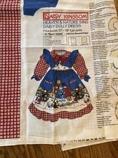 DAISY KINGDOM  “Heaven and Nature Sing” fabric panel dress for 17"-19" dolls