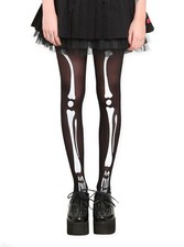 PARTY  GOTHIC RAVE   SKELETON PRINT SEMI SHEE...