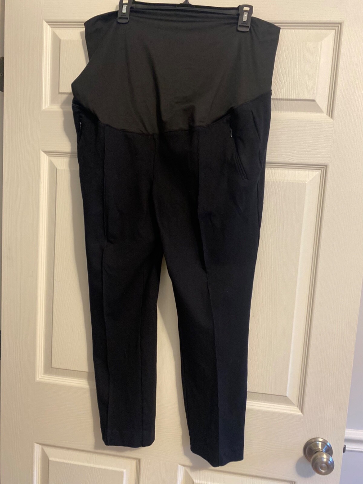Loft MATERNITY Black Pants Full Panel Seam Front Leg … Gem