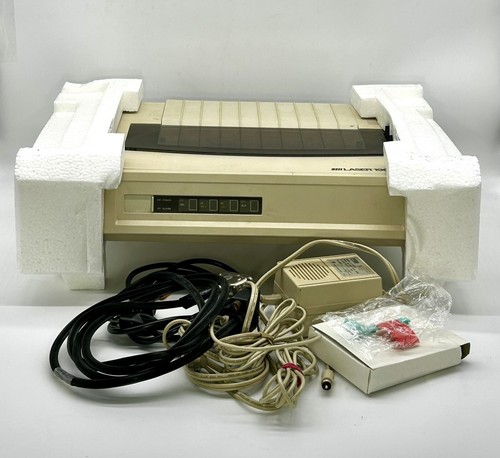 Vintage Laser 190E Dot Matrix Printer In Original Box Untested - Picture 2 of 14