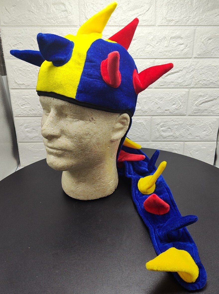 Multi Color Hat Dragon Tail Spikes Adult Size | eBay