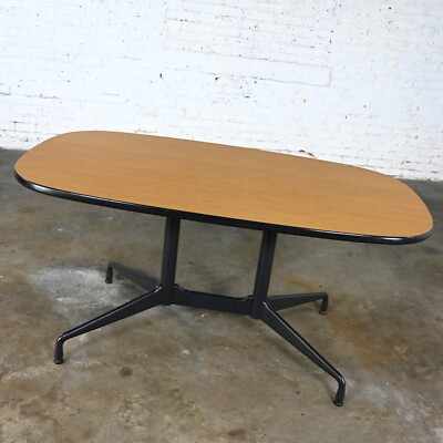 Eames Herman Miller Oval Conference Dining Table Universal
