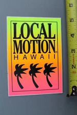 LOCAL MOTION Hawaii Surfboards Neon Orange Pink 80's LM1 Vintage Surfing STICKER