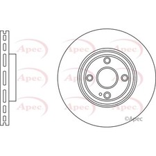 2x Brake Discs Vented For Fiat 124 Spider 1.4 Apec Red Front 6000612391