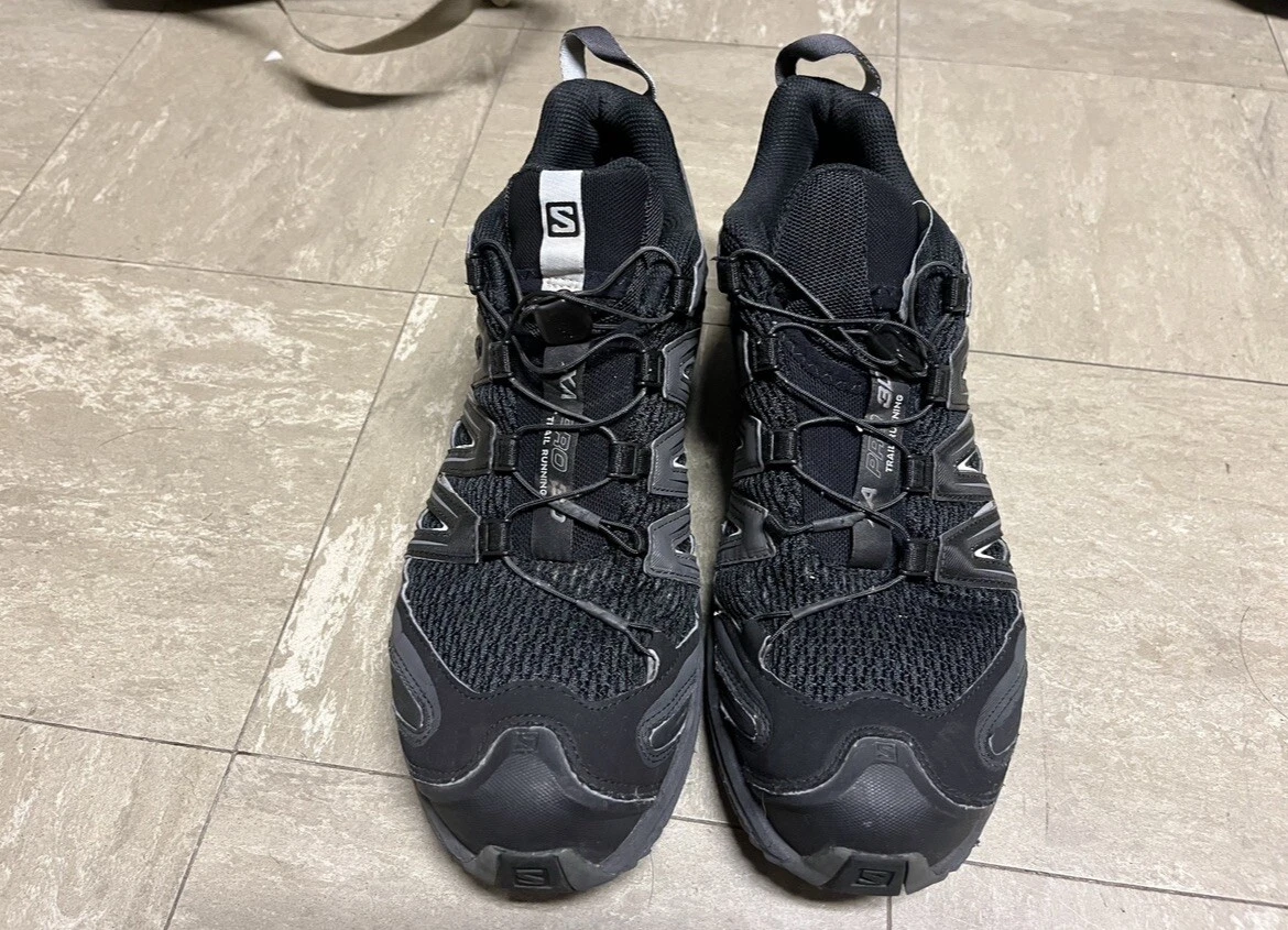 Salomon XA PRO 3D Hiking Running Shoes Black Size 11