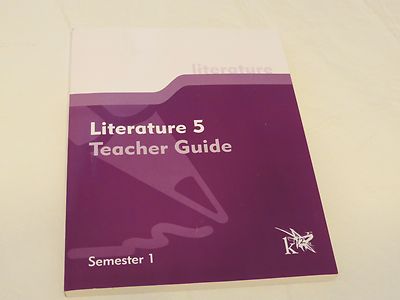 Literature 5 teacher guide book semester 1 K12 21503 great condition learning 
