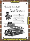 Metal Sign - 1933 Nash Big Six 4 Door Sedan - 10x14 Inches